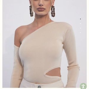 Cult gaia TERI KNIT TOP - SAND Size large  worn once